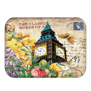 Retro Rose Printing Doormat Rose