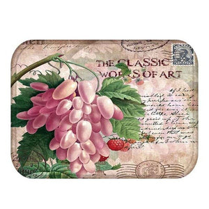 Retro Rose Printing Doormat Rose