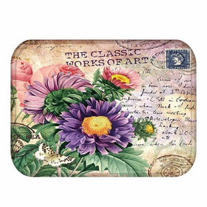 Retro Rose Printing Doormat Rose