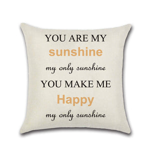 Letters Pattern Decorative Pillowcases