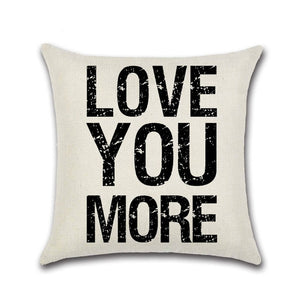 Letters Pattern Decorative Pillowcases