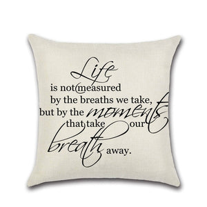 Letters Pattern Decorative Pillowcases