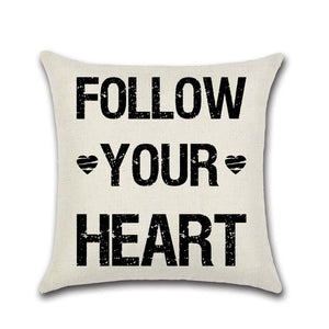 Letters Pattern Decorative Pillowcases