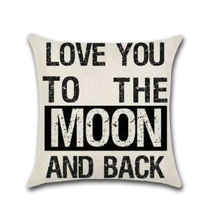 Letters Pattern Decorative Pillowcases