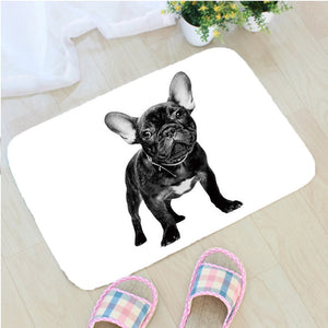 Creative French Bulldog Printing Bath Mat