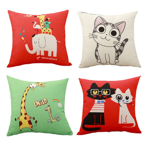 Cute Cartoon Cat Pillow Case