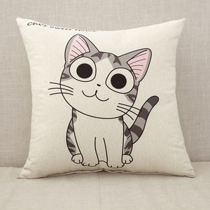 Cute Cartoon Cat Pillow Case