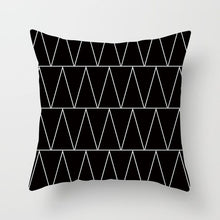Load image into Gallery viewer, Black and White Geometric Decorative Pillowcases