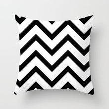 Load image into Gallery viewer, Black and White Geometric Decorative Pillowcases