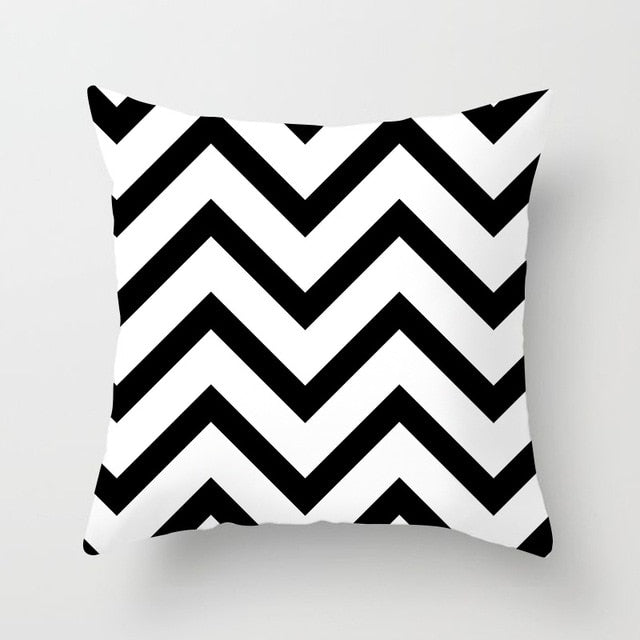 Black and White Geometric Decorative Pillowcases