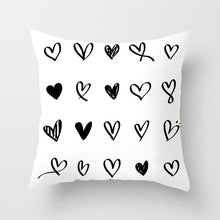 Load image into Gallery viewer, Black and White Geometric Decorative Pillowcases