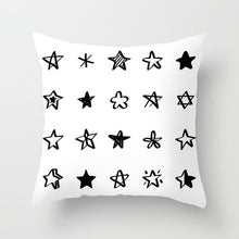 Load image into Gallery viewer, Black and White Geometric Decorative Pillowcases