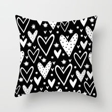 Load image into Gallery viewer, Black and White Geometric Decorative Pillowcases