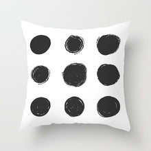 Load image into Gallery viewer, Black and White Geometric Decorative Pillowcases
