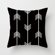 Load image into Gallery viewer, Black and White Geometric Decorative Pillowcases