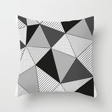 Load image into Gallery viewer, Black and White Geometric Decorative Pillowcases