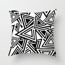 Load image into Gallery viewer, Black and White Geometric Decorative Pillowcases