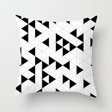 Load image into Gallery viewer, Black and White Geometric Decorative Pillowcases