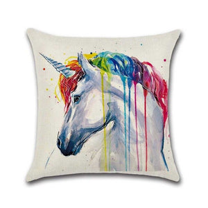 Colorful Zebra Printed Cotton Linen Pillowcase