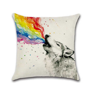 Colorful Zebra Printed Cotton Linen Pillowcase