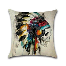 Load image into Gallery viewer, Skull Pattern Pillow Case