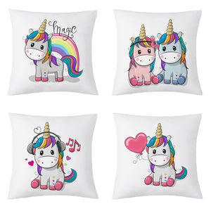 Cute Cartoon Unicorn Pillow Case