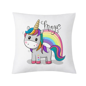 Cute Cartoon Unicorn Pillow Case