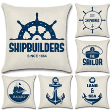 Load image into Gallery viewer, Sea Style Ship Decorative Pillowcases