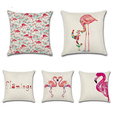 Load image into Gallery viewer, Flamingo Printed Pillowcase