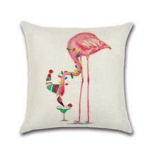 Load image into Gallery viewer, Flamingo Printed Pillowcase