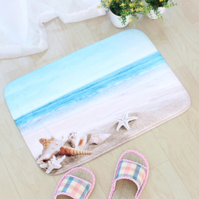 Sea Style Printing Bath Mat