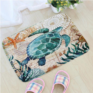 Sea Style Turtle Octopus Bath Mat